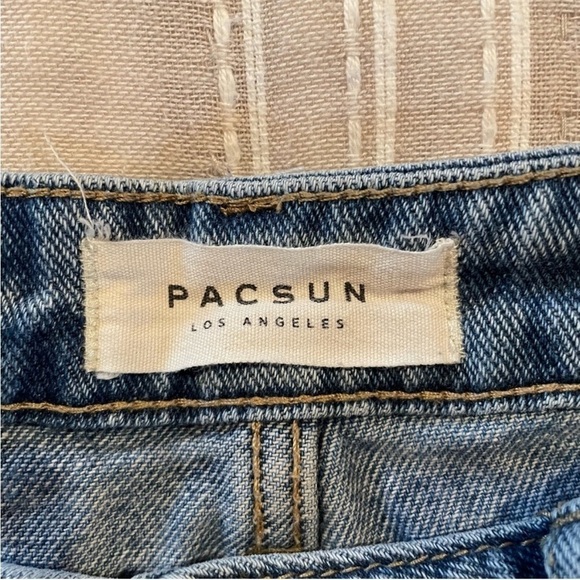 PacSun Light Blue Distressed High Rise Mom Jeans 26 - Picture 11 of 15